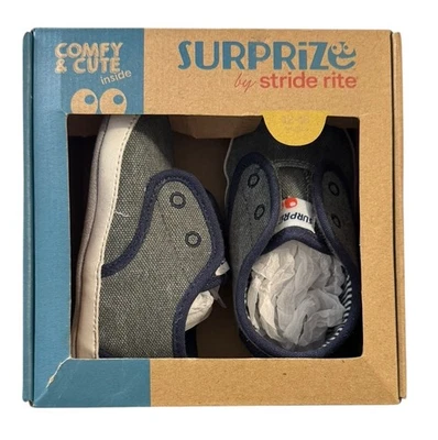 Surprise by Stride Rite 休闲 Ken 灰色鞋 12-18 个月 全新 — 第 1/4 张图片