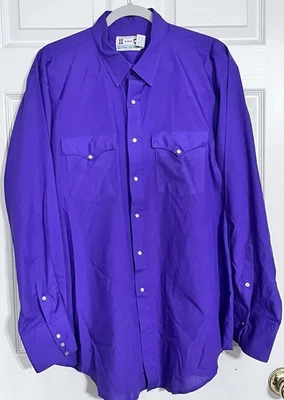 Vintage H Bar C California Ranchwear Western Pearl Snap Shirt 17.5/35 Made USA - Изображение 1 из 4