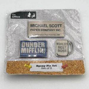 The Office - US Epoxy Pins NBC/Culturefly - 3er Set World's Best Boss NEU - Bild 1 von 3