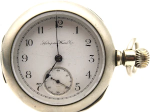 1892 HAMPDEN POCKET WATCH 739777 GRADE: GLADIATOR 18s 9j RUNS (LM2) - Picture 1 of 7