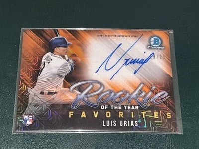 2019 Bowman Chrome Luis Urias Rookie Card ROY Favorites ORANGE /25 - Image 1 of 2