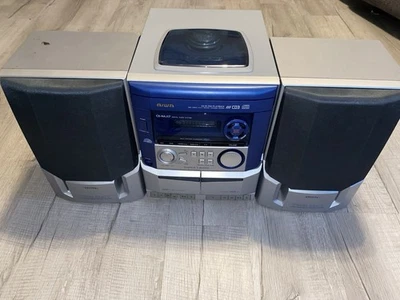 Aiwa CX-NAJ17 Stereo System 3 CD Am/Fm Cassette Receiver Digital READ!!! - Image 1 of 4