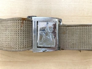 1965 China PLA Canvas Belt  Star Buckle Vietnam War Chinese Army  Original - Picture 1 of 6