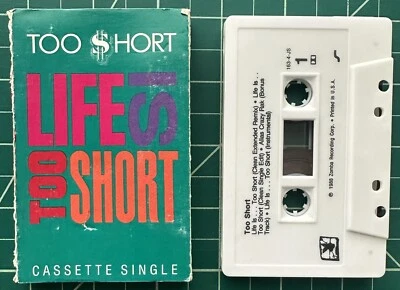 1988 Too $hort - Life if Too Short - Cassette Single Free Shipping Hip Hop - Image 1 of 4