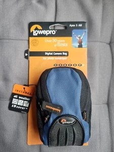 Lowepro Apex Digital Camera Pouch Bag Black-Blue Case All Weather Cover BNWT - Picture 1 of 8