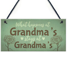 Grandma Gifts For Nan Nanny Hanging Garden Sign Kitchen Plaque Birthday Gift