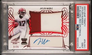 Jaylen Waddle Trinity 2021 RC Rookie GAME WORN Patch Auto - RPA /25 - PSA 9 - Bild 1 von 4