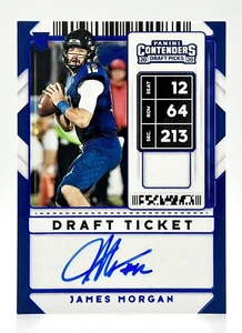 2020 Contenders Draft Blue Foil #231 James Morgan RC Auto New York Jets - Picture 1 of 2