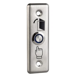 Pulsante Uscita NO NC Stretto Acciaio Inox Comunicato Pressione Controllo Porta Interruttore LED - Foto 1 di 7