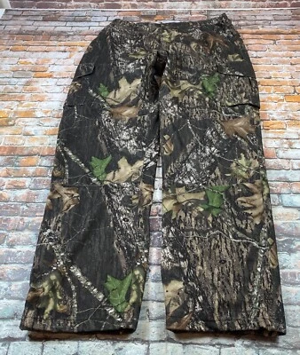 Cabelas Camo Pant Men 40 Regular Green Dry Plus Mossy Oak Break Up Cargo Hunting - Image 1 of 4