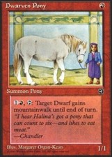 1x Dwarven Pony Light Play, English Homelands MTG Magic