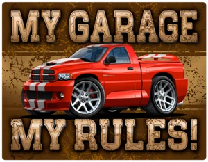 Ram SRT10 Viper Truck My Garage My Rules Wall Art Graphic Sticker - Picture 1 of 4