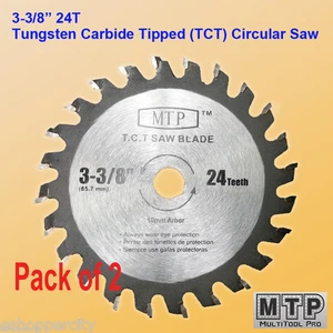 2X 3-3/8" 10mm Arbor Carbide Circular Saw Blade Craftsman Trak Cut 3/8" 10mm - Picture 1 of 3