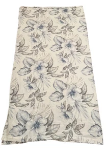 Tommy Bahama Tropical Flower Leaf Shower Curtain Blue White Gray Cotton - Picture 1 of 5