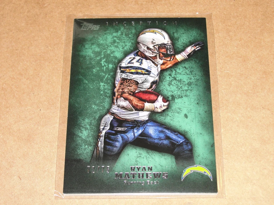 2012 Topps Inception RYAN MATHEWS #28 Green SP/75 EAGLES - CHARGERS Fresno St - Image 1 of 1