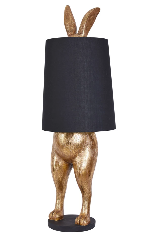 PALAZZO INT Hasenleuchte Alice im Wunderland Stehlampe Hase Figur Tischleuchte gold Lampe