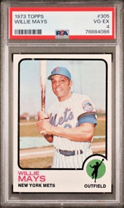 1973 Topps 305 Willie Mays PSA VG Excellent 4 New York Mets