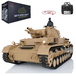 2.4G Henglong 1/16 Scale TK7.0 3858 Plastic German Panzer IV F RTR RC BB IR Tank - Picture 1 of 12