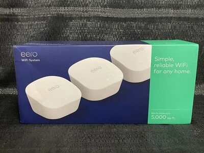 Eero Home AC Dual-Band Mesh Wi-Fi System White 3-Pac In Box! - Image 1 of 4