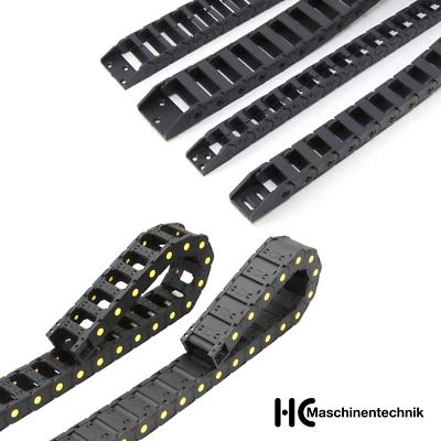 Cadena de alimentación interior H = 7,8,9, H = 10, H = 15, H = 20, H = 25-H = 80 guía de cable cadena de arrastre Foto 1 de 4