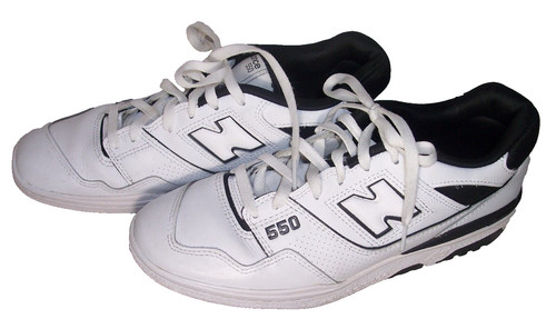 Scarpe da ginnastica New Balance 550 Oreo taglia 10 in pelle bianco nero