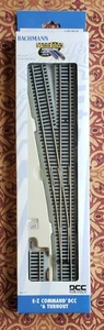 Bachmann 44135 E-Z Track Command DCC #6 desvío izquierdo - níquel plata escala HO - Imagen 1 de 1