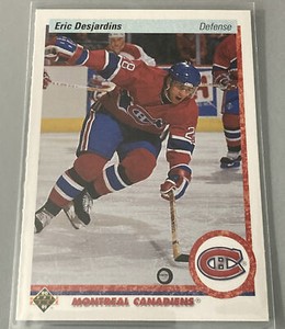 1990-91 Upper Deck Canadiens Hockey Card #428 Eric Desjardins RC