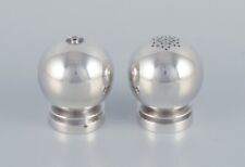 Georg Jensen.  Pyramid salt and pepper shakers in sterling silver. Model 632