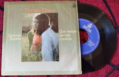 SANDIE SHAW ** Que Tiempo Tan Feliz / Londres ** 1968 SPAIN 7" SINGLE IN SPANISH - Image 1 of 4