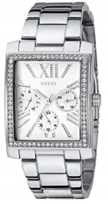 Nuevo Auténtico Reloj Pulsera GUESS U0446L1 Tono Plateado Acero Inoxidable 36x30mm  Foto 1 de 2