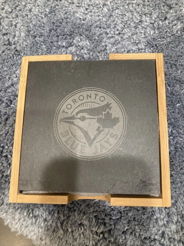 Toronto Blue Jays Slate Square Drink Coasters Set Of 4 Glass Cup Mug Cover