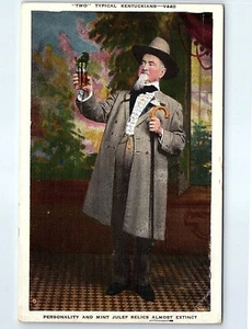 Postcard Kentucky Gentleman Kentuckians Personality Mint Julep Relics Extinct - Picture 1 of 3