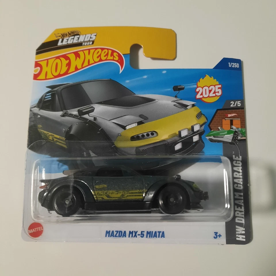 Hot Wheels Mattel 2025 Mazda MX-5 Miata 1/250 HW Dream Garage 2/5 - Immagine 1 di 1
