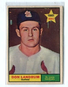 1961 Topps Don Landrum RC ROOKIE CARD #338 CARDINALS (See Scans For Condition) - Picture 1 of 2