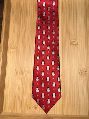 Corbata de seda geométrica abstracta IZOD Red Penguin - 56L 2,75W Foto 1 de 2