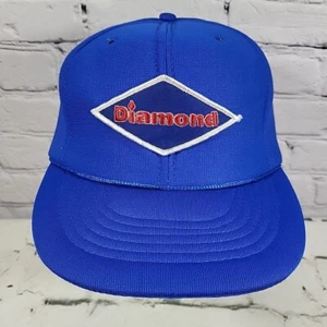 Vintage Diamond Matches Trucker Hat Mens M/L Blue All Foam Snapback Advertising - Picture 1 of 7