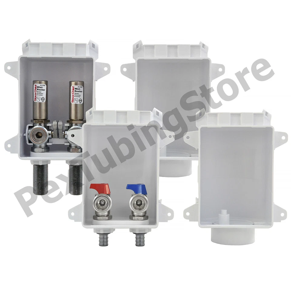 Sioux Chief Ox Box Washing Machine Outlet Box for 1/2" PEX or MPT. Lead-Free.