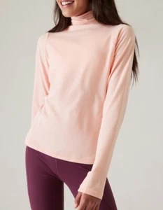 Athleta Girl XL Perfect Turtleneck XL 14 Poppy Pink - Picture 1 of 5