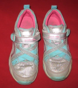 Stride Rite Girls shoes Gray/Teal/Pink Size 1.5M - Picture 1 of 5
