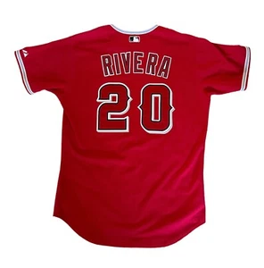 Camiseta deportiva roja #20 usada #20 de Juan Rivera's Anaheim ANGELS! MLB LA CA - Imagen 1 de 3