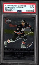 ALEX OVECHKIN 2005-06 Upper Deck Black Diamond Quad ROOKIE GEMS #191 PSA 9 RC