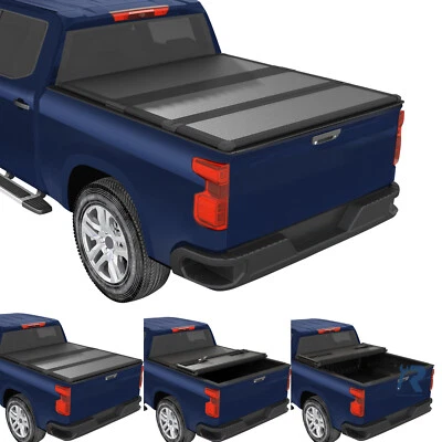 Cubierta rígida de 3 pliegues para cama de 8 ft apta para Silverado Sierra 1500 2500HD 1988-2007 Foto 1 de 4