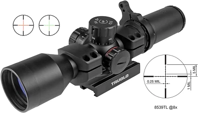 Mira para rifle táctico Truglo Tru-Brite 3-9x42 mm rojo/verde iluminado Mil-Dot Foto 1 de 4
