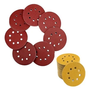 50PCS 5 inch 8-Hole Hook and Loop Sanding Discs 40 - 3000 Grit 🆓 5 Discs - Picture 1 of 10