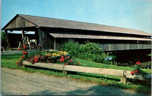 Shelburne Vermont Covered Bridge Museum VTG Chrome Postcard B1 - Picture 1 of 2