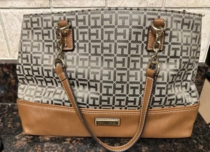 Tommy Hilfiger Womens Purse Tote Shoulder Bag Shopper Handbag Monogram Logo NWOT - Picture 1 of 6
