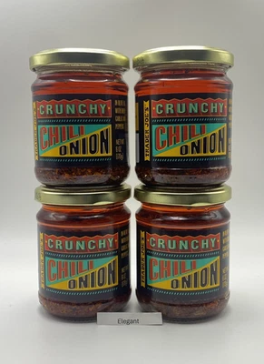 4 frascos Trader Joe's Crunchy Chile cebolla crujiente 6 oz cada frasco total 24 OZ Foto 1 de 2