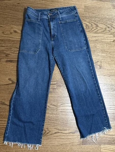 Jeans Just nero denim made in USA taglia 31 The Nautical gamba larga vita alta - Foto 1 di 12