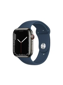 Apple Watch Series 7 45mm Graphite Stainless Steel Case with Abyss Blue Sport... - Zdjęcie 1 z 12