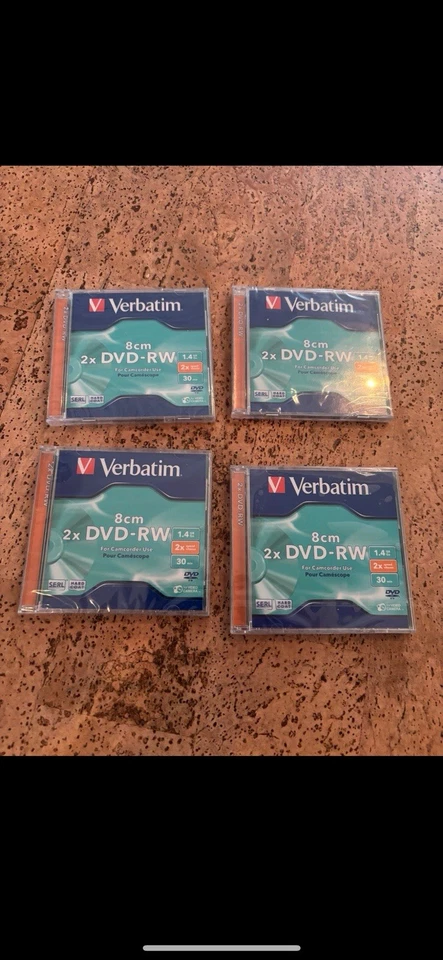 Verbatim 8cm 2x DVD-RW für Camcorder NEU originalverpackt 4 Stück - Bild 1 von 2